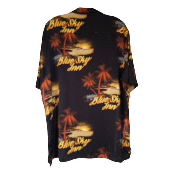 Blue Sky Inn Men's Short Sleeve Button Up Shirt Made in Italy 100% Viscose - Picture 2 of 9